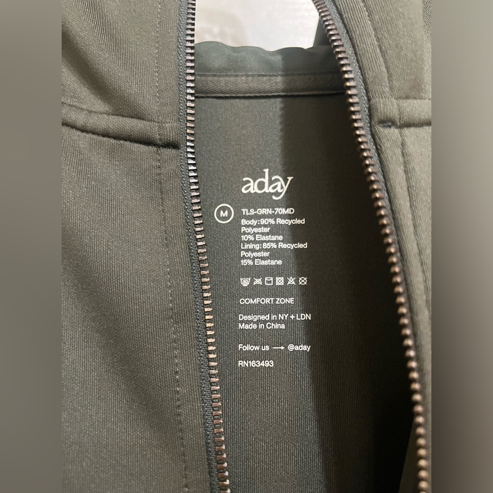 Aday Comfort Zone Zip Hoodie Green Size M - Picture 4 of 9